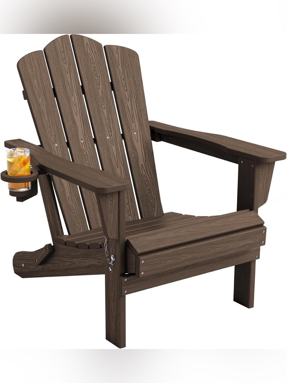 BN Outdoor Folding Adirondack Chair with Cup Holder